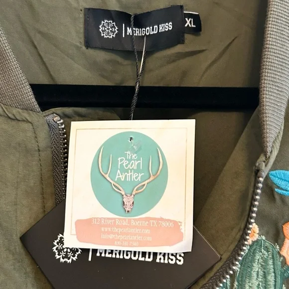 NWT Marigold Kiss Olive Embroidered Jacket XL - Picture 3 of 6